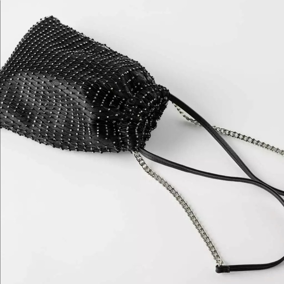 ZARA BUCKET BAG WITH RHINESTONES - Picture 6 of 7